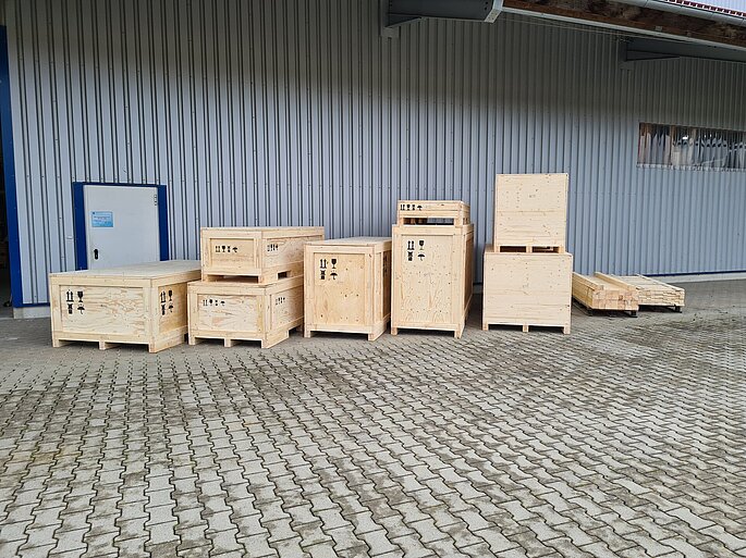 maßgefertigte IPPC Holz Kiste für Küchenteile